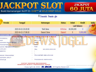 BUKTI JACKPOT DEWATOGEL #207