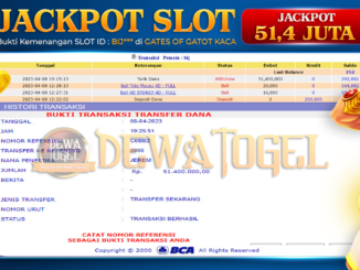 bukti jp dewatogel #152